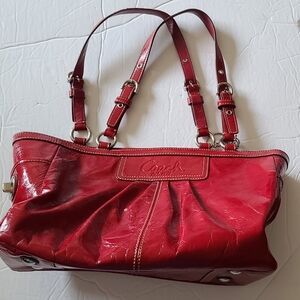 Red Patent Leather Coach Purse
